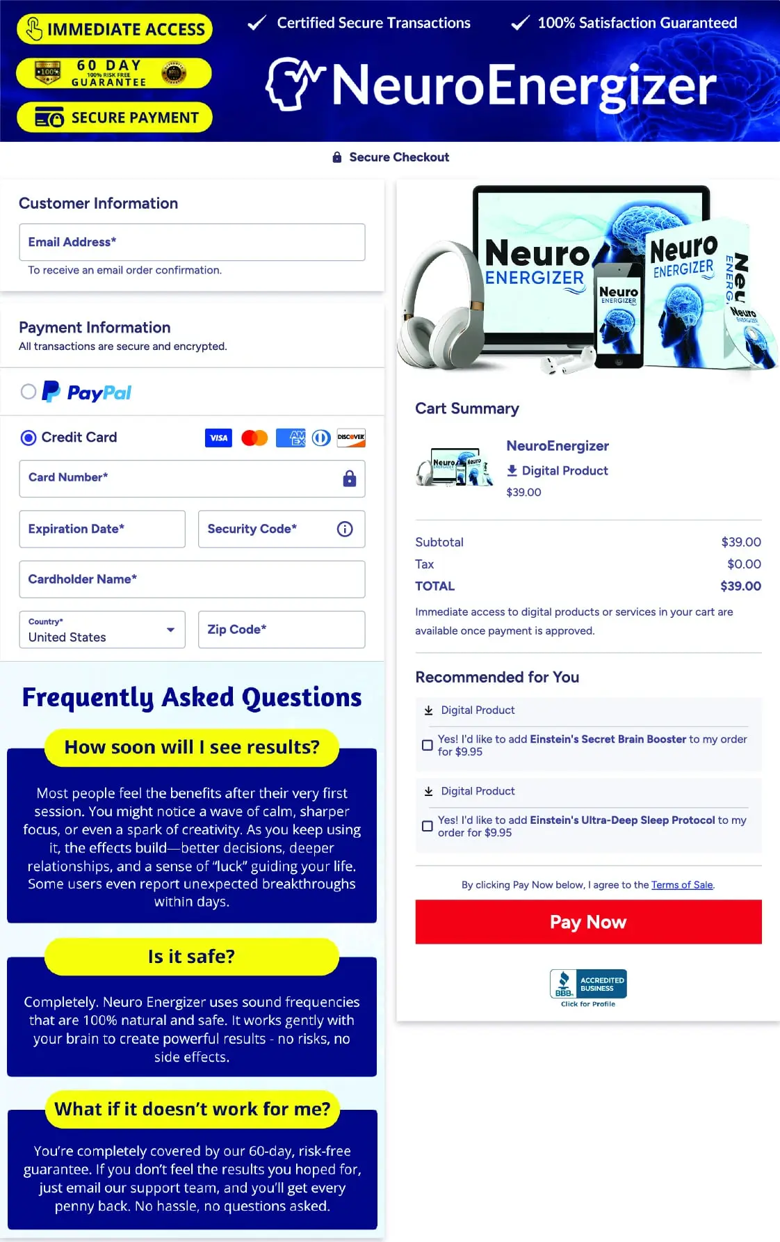 neuroenergizer_checkout_page